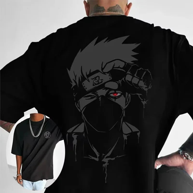 Naruto Men's T-shirt Oversized Half-sleeved Top