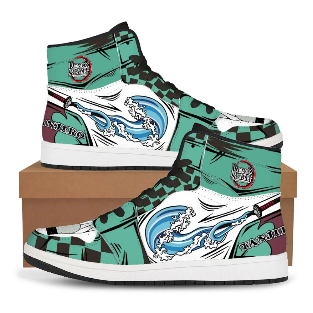 Demon Slayer High-Top Anime Sneakers | Kimetsu No Yaiba Shoes