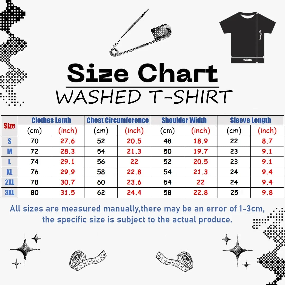 Baki Hanma hot product New Model Washed T-shirt personality Clothes Retro Fashion Streetwear Trendy Couples Classic high quality