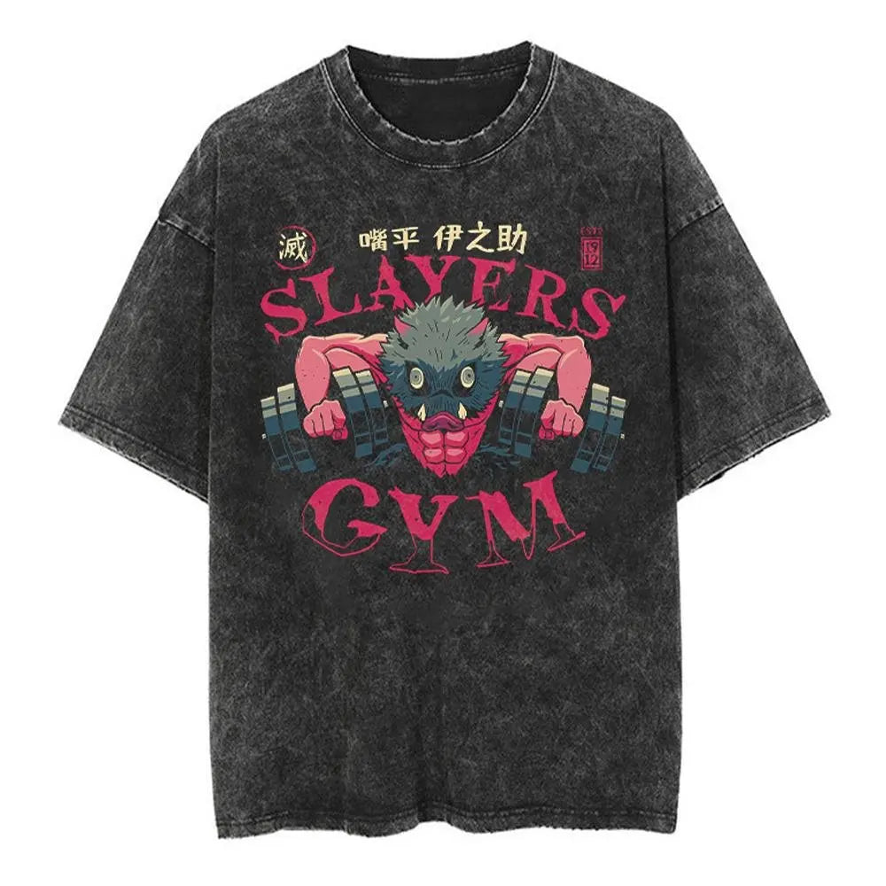 Demon Slayer Men's Acid Washed T-shirts
