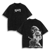 Demon Slayer Acid Washed Oversized Tee — Drop 2 6