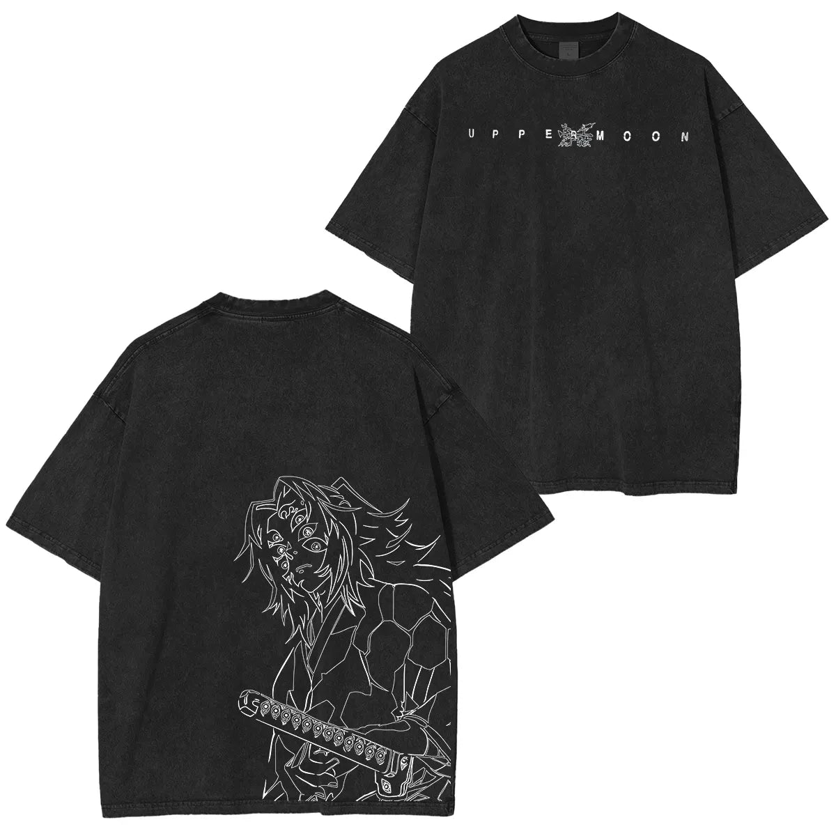 Demon Slayer Vintage Washed Graphic T Shirt