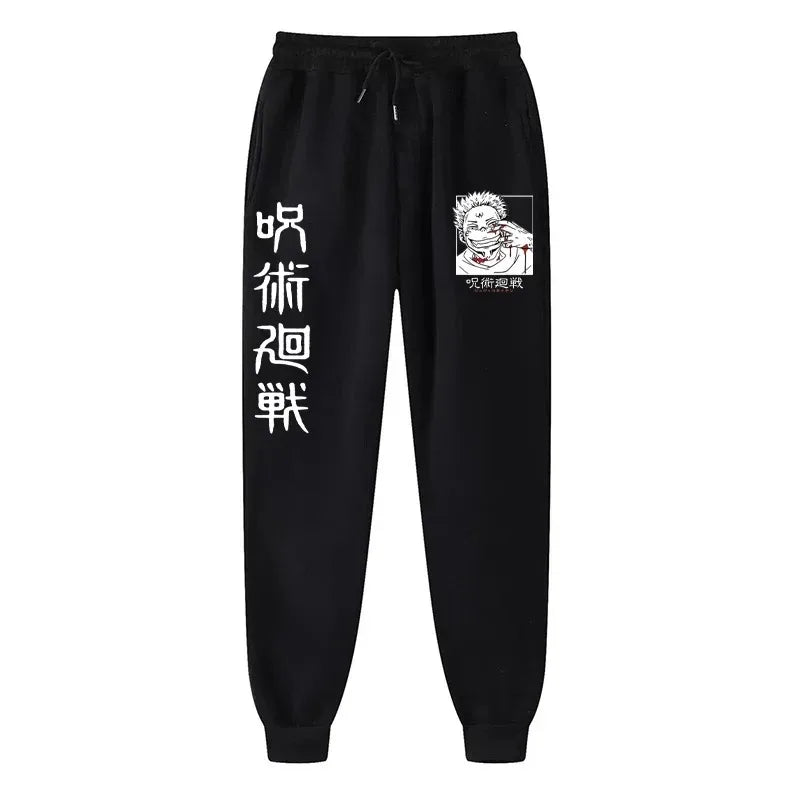 Anime Print Wool Joggers