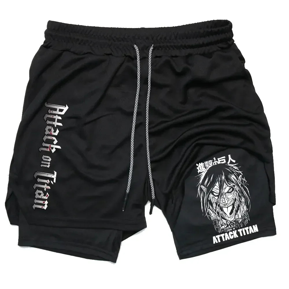 Attack on Titan Gym Shorts | AOT Athletic Training Shorts