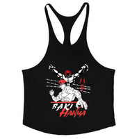 Baki Graphic Cotton Tank Tops Y-Back Vest Gym Muscle 3