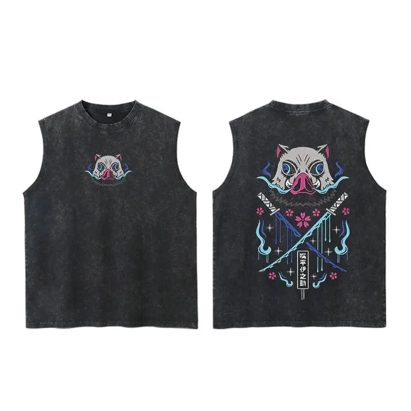 Demon Slayer Tank Tops Man Sleeveless gym shirt