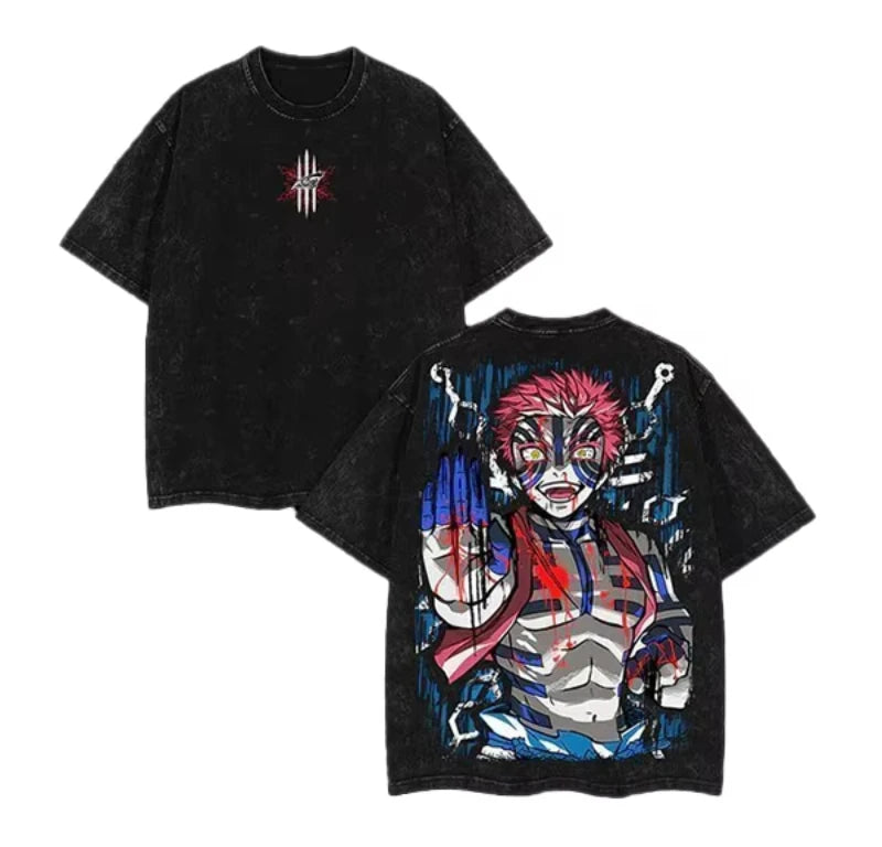 Demon Slayer Acid  Washed oversized T-Shirt
