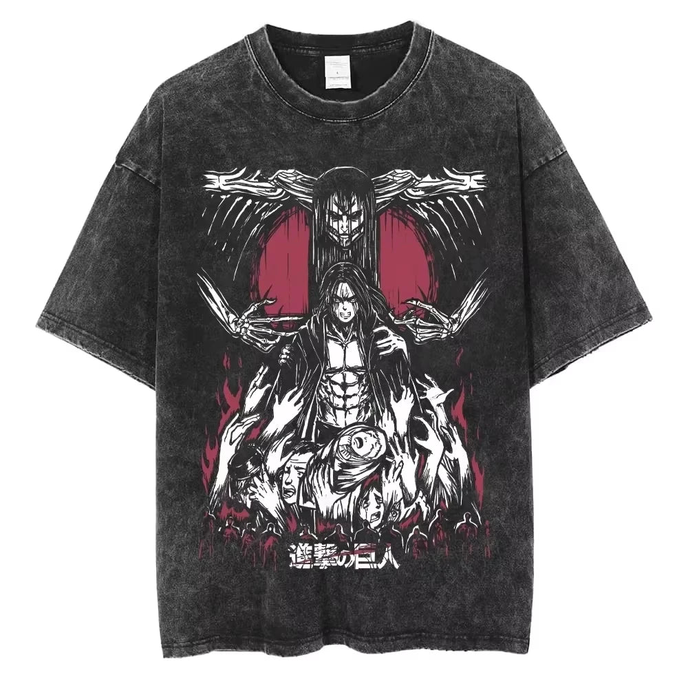 Retro Attack on Titan Graphic Tee | Vintage Anime Streetwear