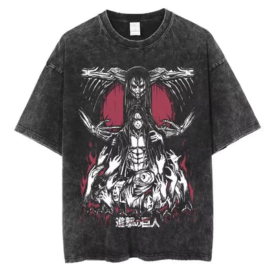 Retro Attack on Titan Graphic Tee | Vintage Anime Streetwear