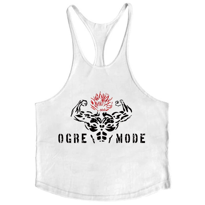 Baki Tank Tops Y-Back Vest Gym Muscle Training Athletic Workout Undershirt