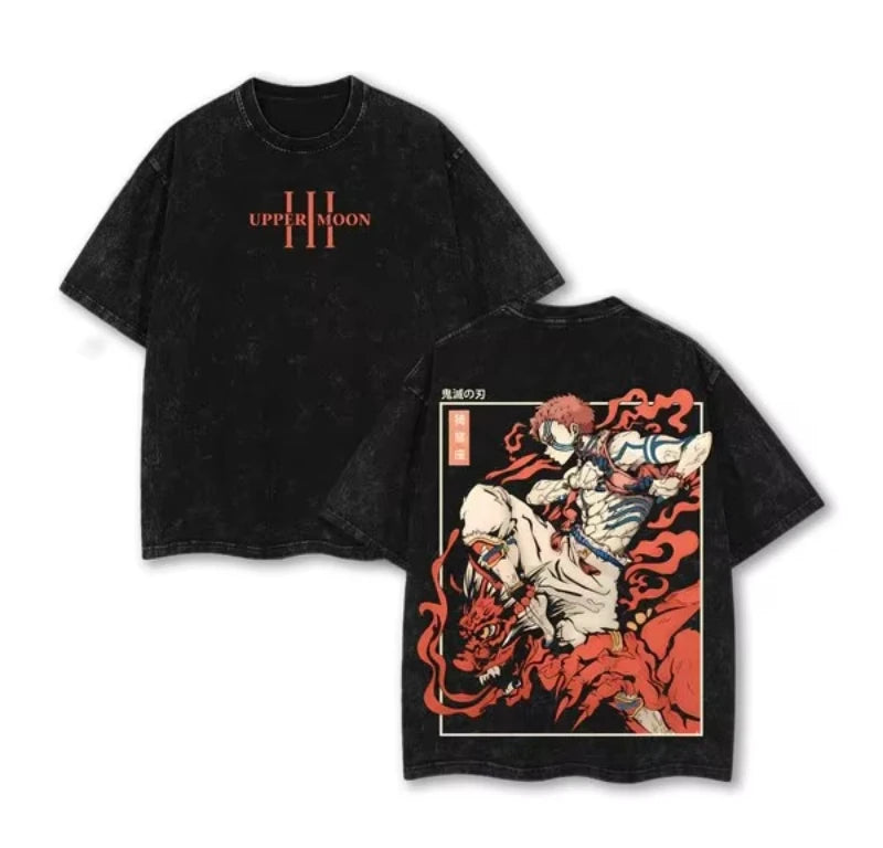 Demon Slayer Acid  Washed oversized T-Shirt