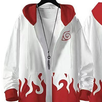 Plus size Naruto Minato Namikaze Hokage Zip Up Hoodie 6