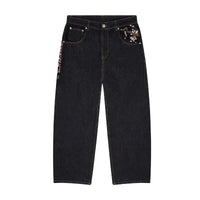 Two Piece Cherry Blossom Embroidery oversized Set - Hoodie / Jeans 6