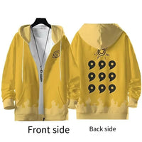 Plus size Naruto Minato Namikaze Hokage Zip Up Hoodie 7