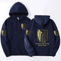 Attack on Titan Round-Neck Hoodie | AOT Anime Streetwear 3