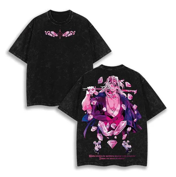 Demon Slayer Acid Washed T-shirt Oversized T-shirt