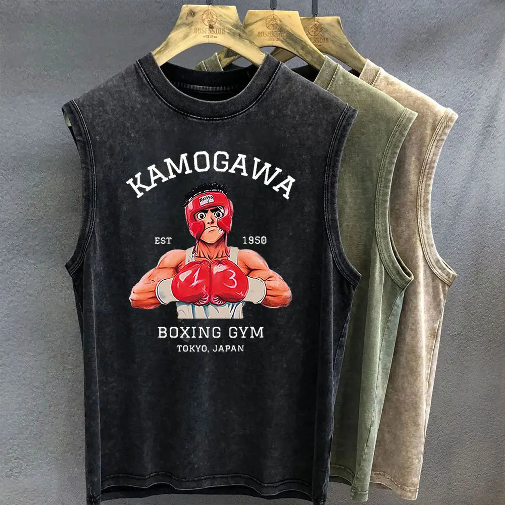 Hajime No Ippo Tank Top Vintage Wash
