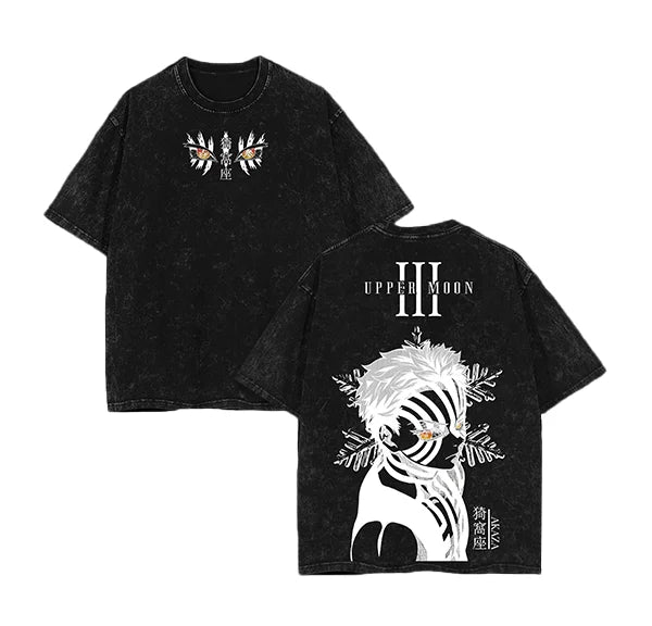 Demon Slayer Acid Washed T-shirt Oversized T-shirt
