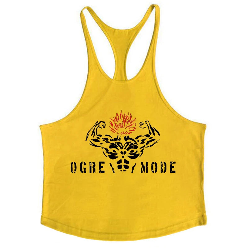Baki Tank Tops Y-Back Vest Gym Muscle Training Athletic Workout Undershirt