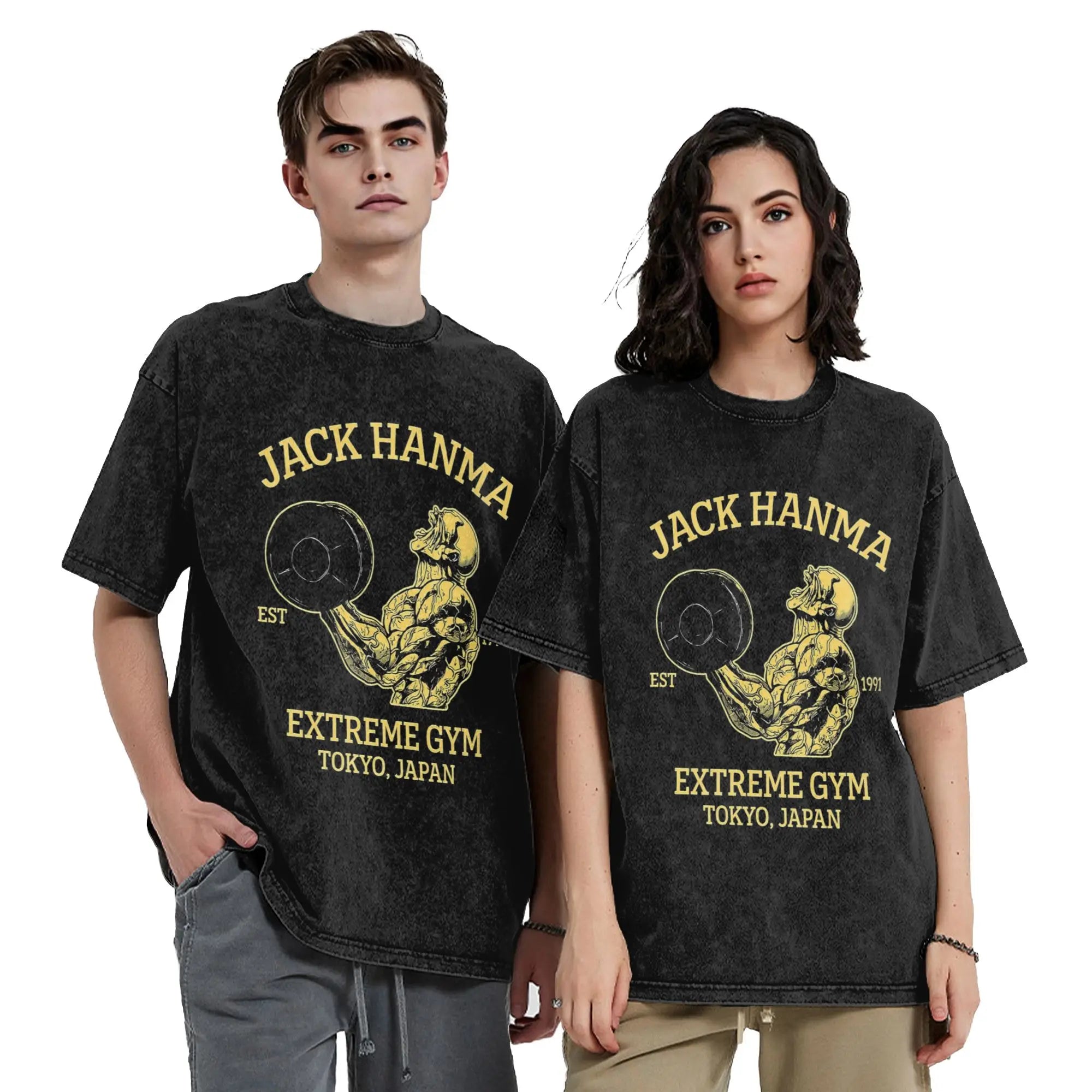 Jack Hanma Baki the Grappler Washed T Shirt