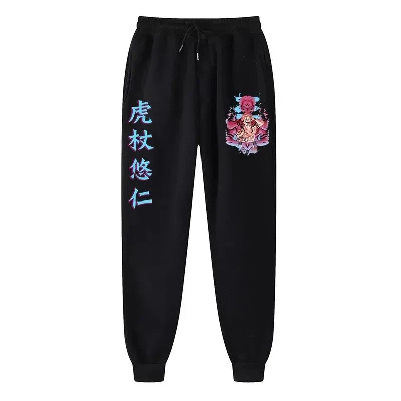 Anime Print Wool Joggers