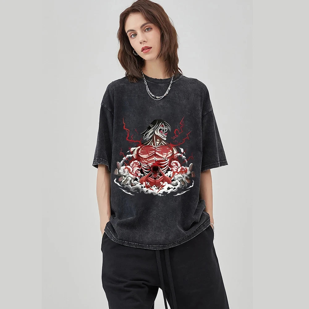 Attack on Titan Vintage Tee | Unisex Anime Streetwear