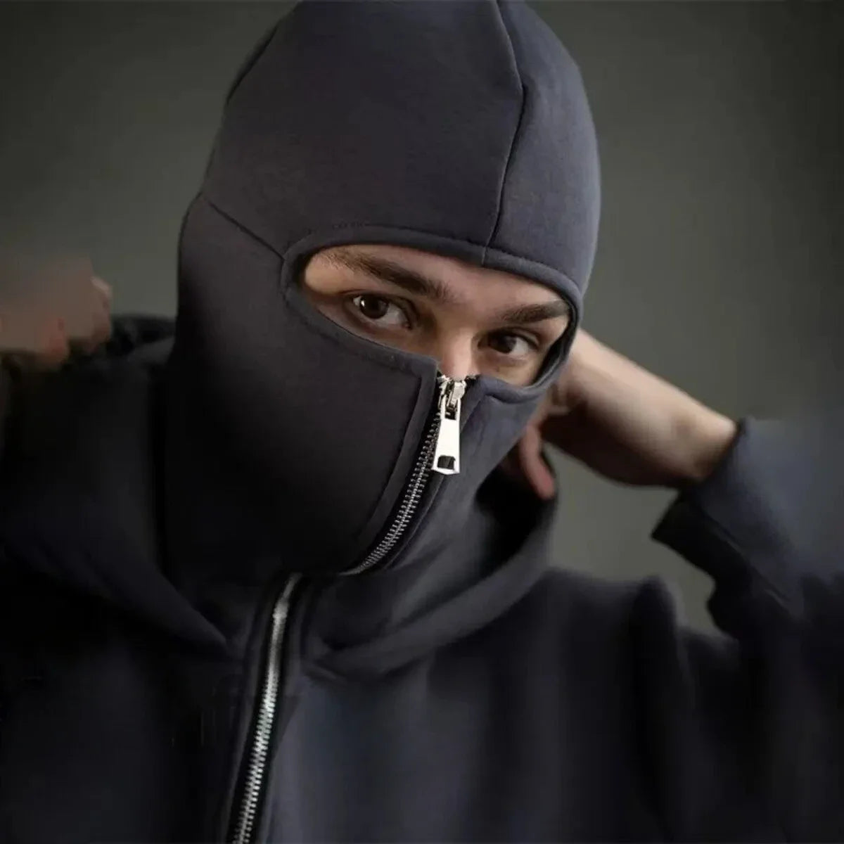Balaclava Hoodie "Unmei" Japanese Samurai Katana