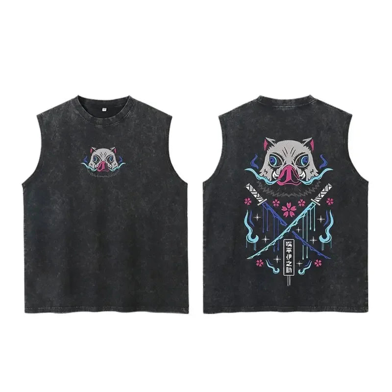 Demon Slayer Tank Tops Man Sleeveless gym shirt