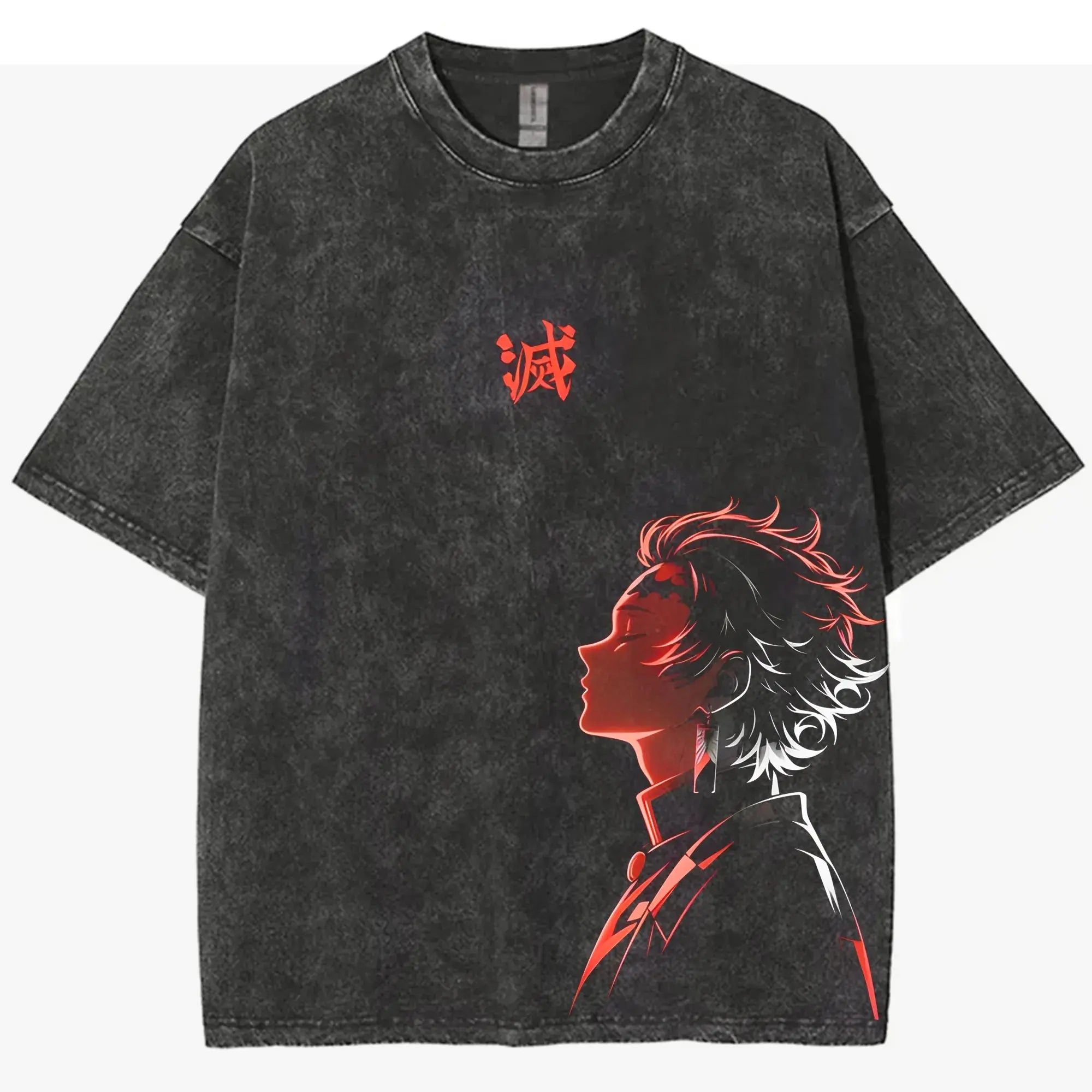 Demon Slayer acid Washed Graphic T-shirt