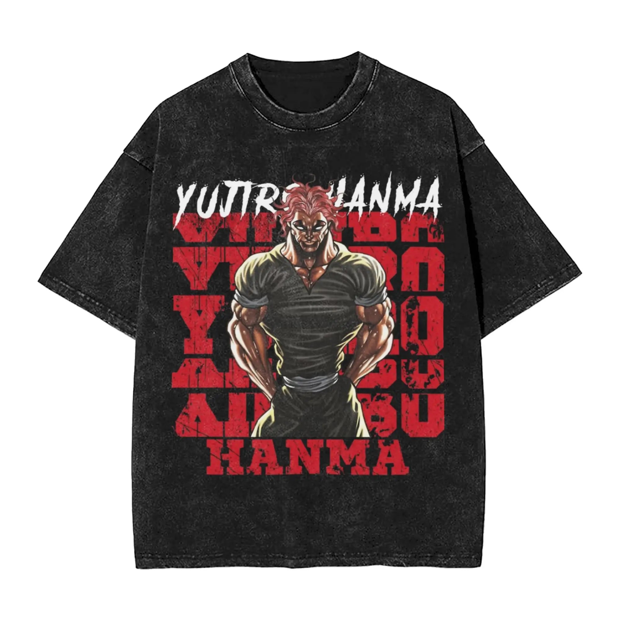 Jack Hanma Baki the Grappler Washed T Shirt