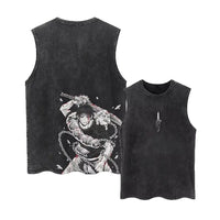 Jujutsu Kaisen Gym Vest Acid Washed Sleeveless Shirt 1