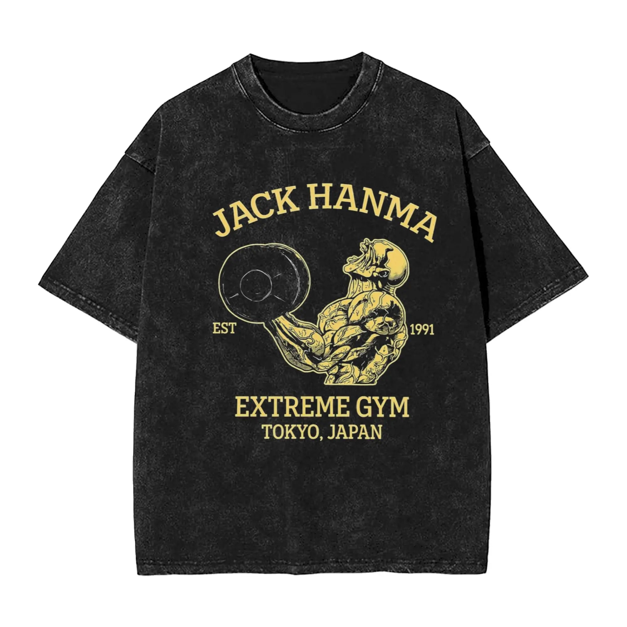 Jack Hanma Baki the Grappler Washed T Shirt