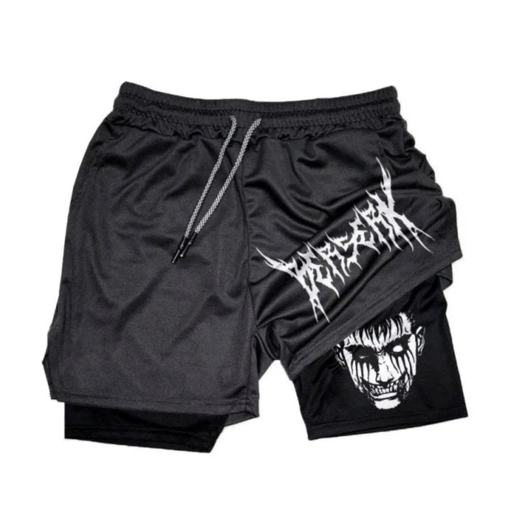 Anime Print Beach Shorts