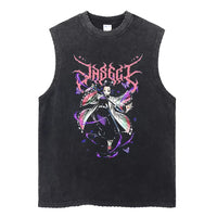 Demon Slayer Printed Men's Tank Tops Summer Y2k Washed 4