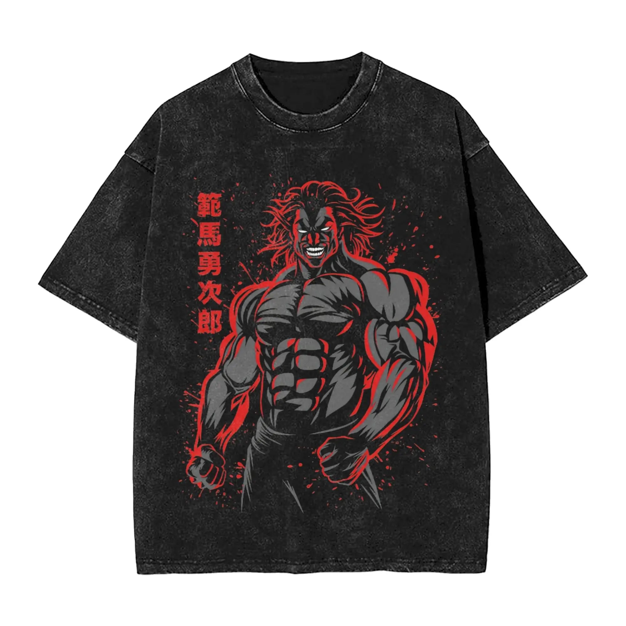 Jack Hanma Baki the Grappler Washed T Shirt