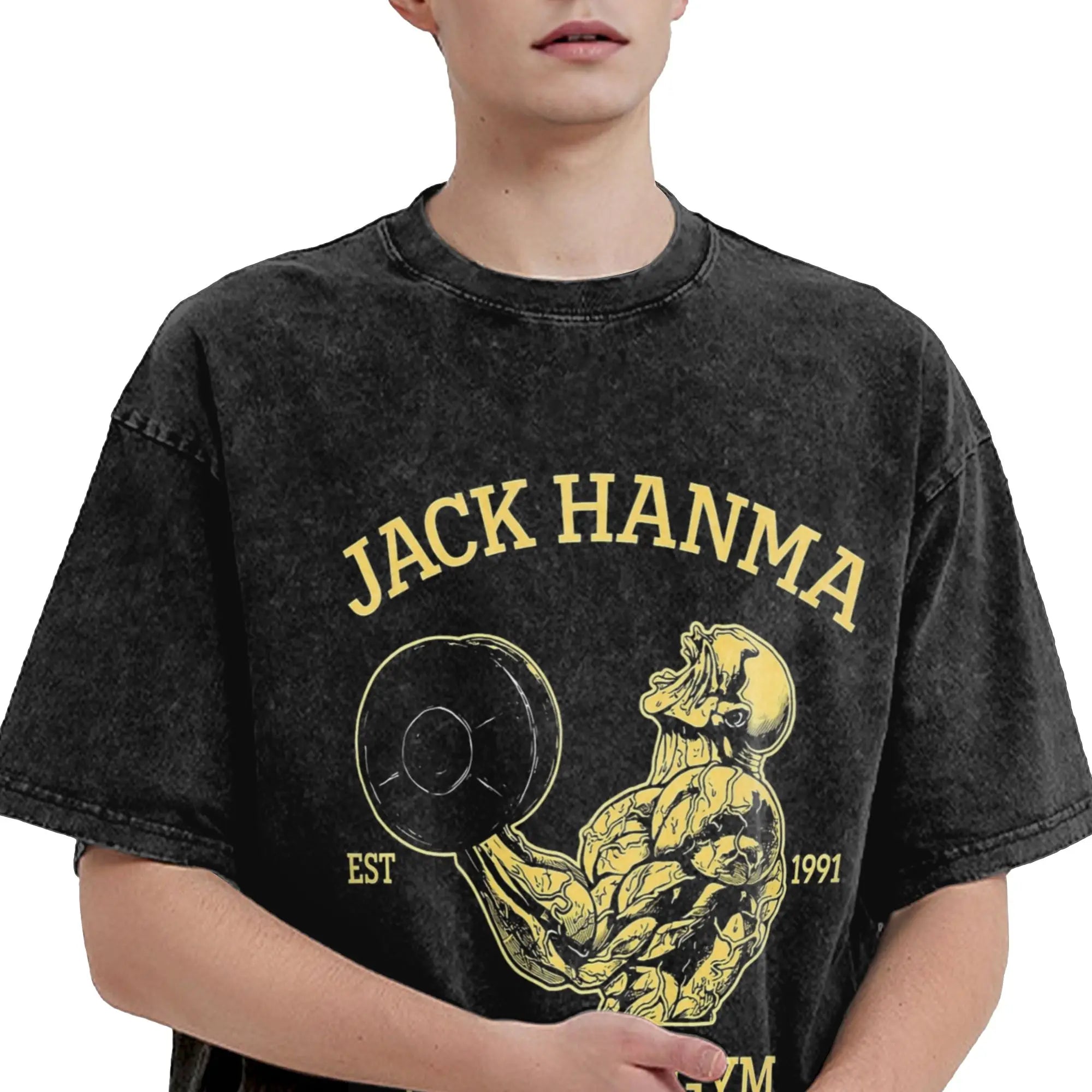 Jack Hanma Baki the Grappler Washed T Shirt