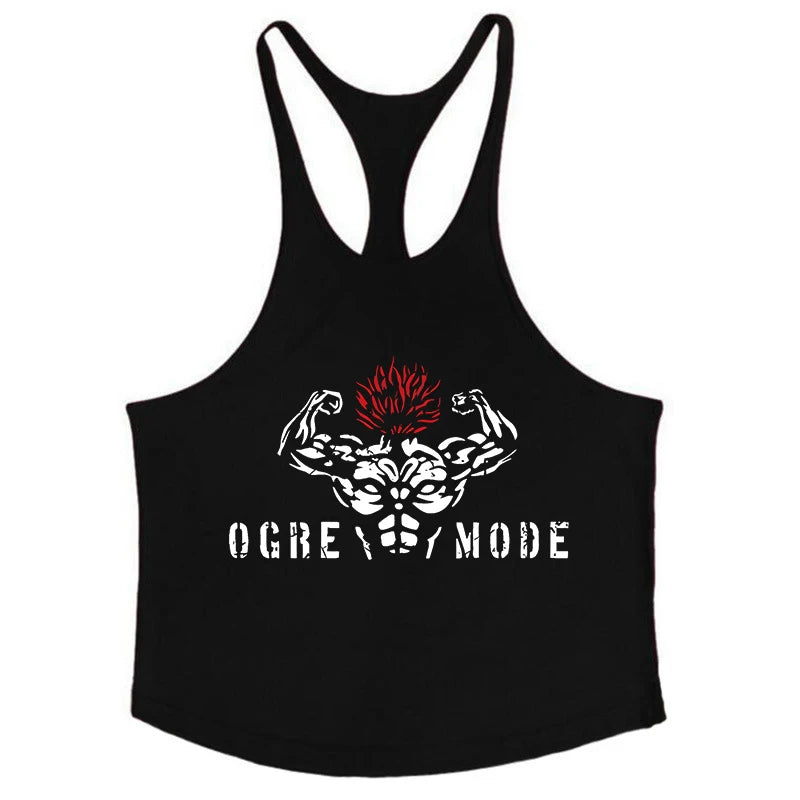 Baki Tank Tops Y-Back Vest Gym Muscle Training Athletic Workout Undershirt