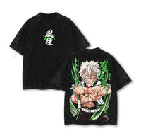 Demon Slayer Acid Washed Oversized Tee — Drop 2 4