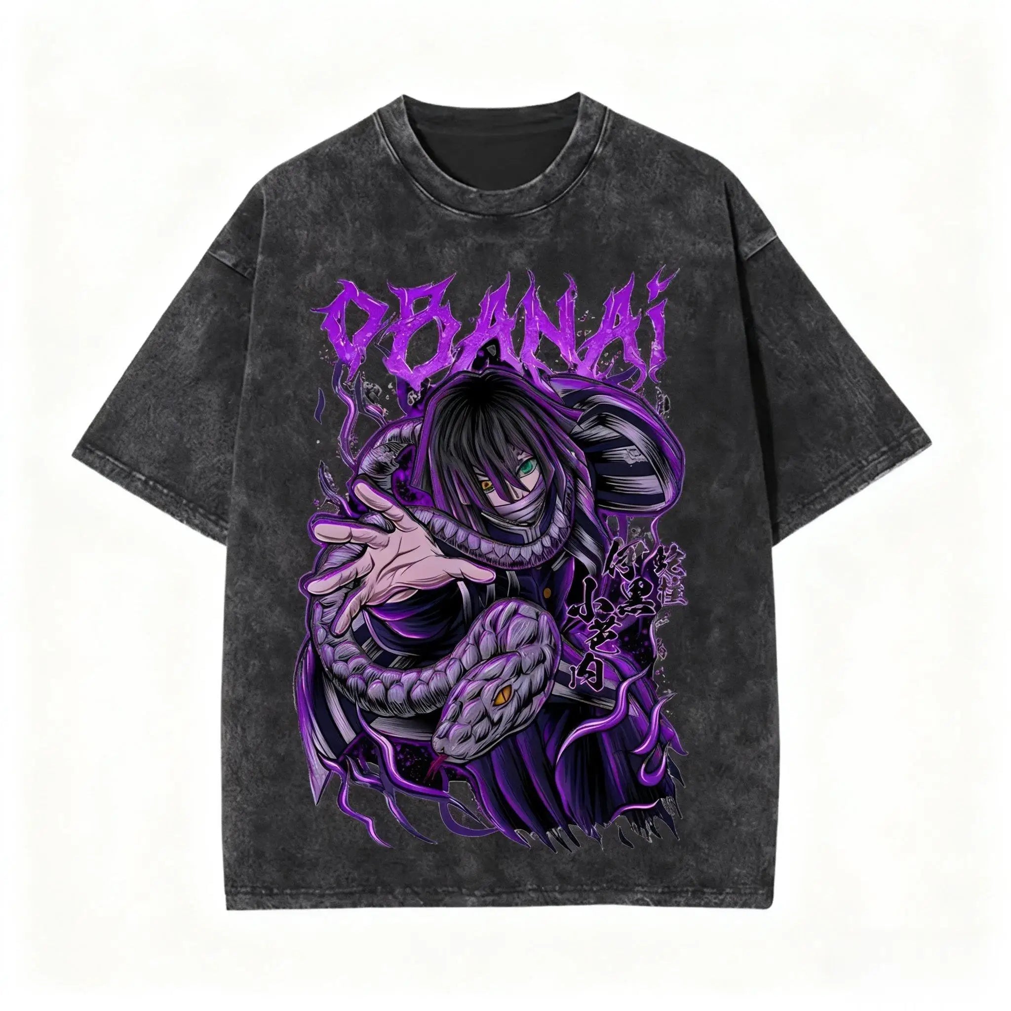 Demon Slayer acid Washed Graphic T-shirt