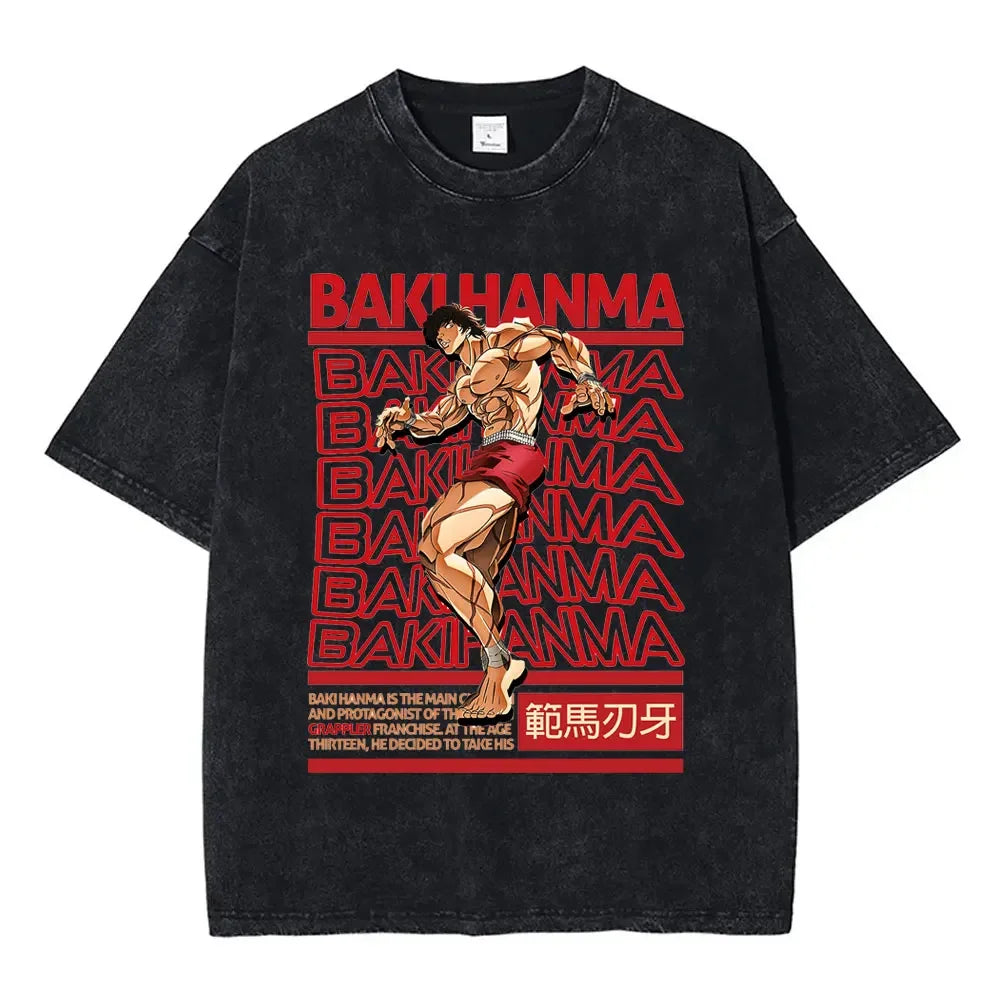 Baki The Grappler Washed T-shirt