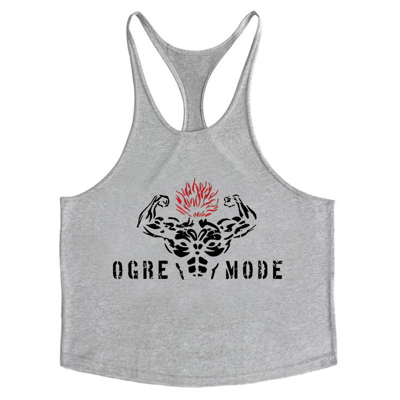 Baki Tank Tops Y-Back Vest Gym Muscle Training Athletic Workout Undershirt