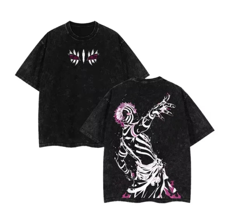 Demon Slayer Acid  Washed oversized T-Shirt