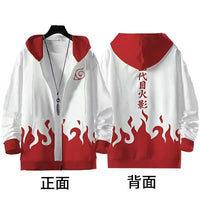 Plus size Naruto Minato Namikaze Hokage Zip Up Hoodie 3