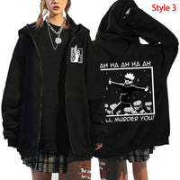 Satoru Gojo Zippered Hoodie Streetwear Men Clothing 7