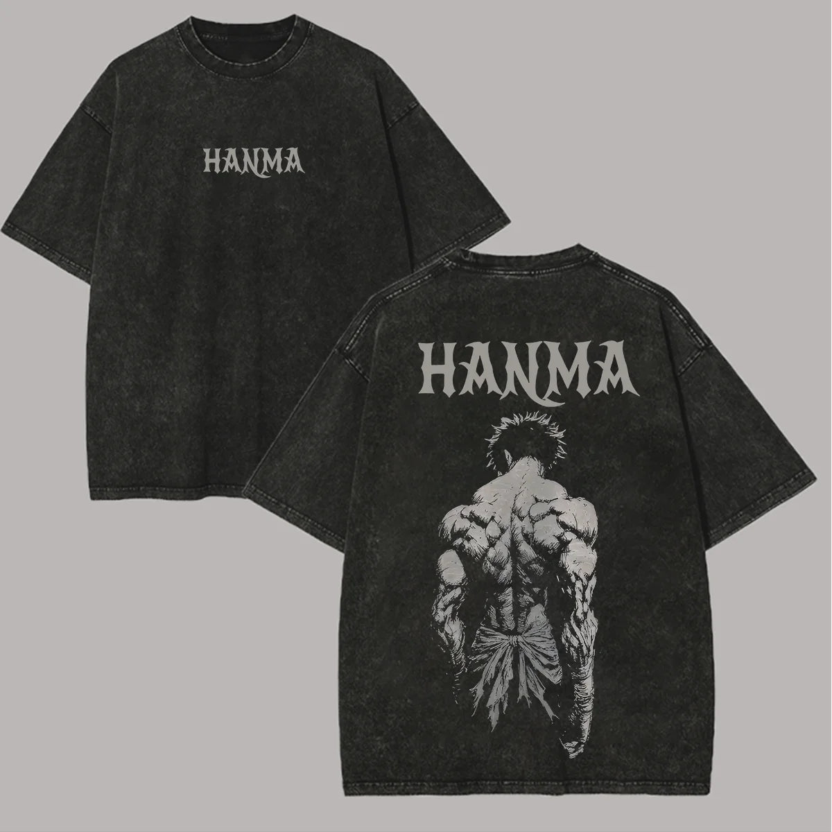 Baki Hanma hot product New Model Washed T-shirt personality Clothes Retro Fashion Streetwear Trendy Couples Classic high quality