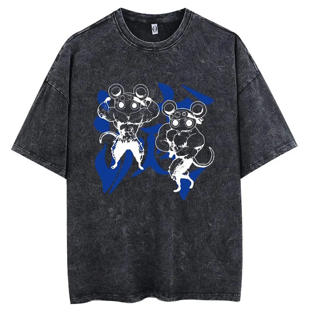 Demon Slayer Men's Acid Washed T-shirts