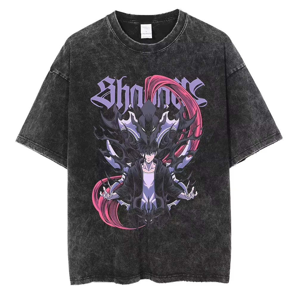 Solo Leveling Premium Oversized Tee | Monarch Aesthetic