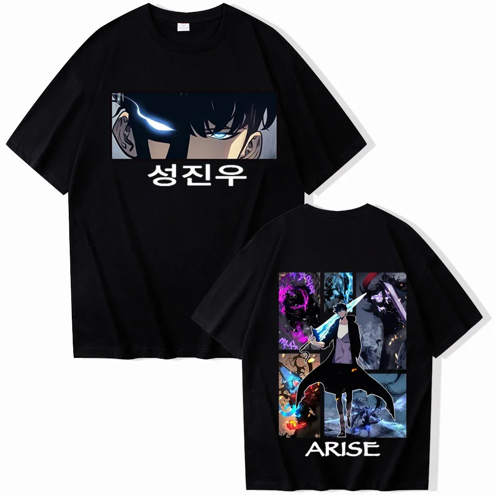 Sung Jinwoo Solo Leveling Graphic Tee | Anime Fan Shirt