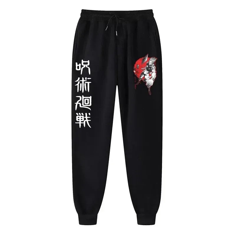 Anime Print Wool Joggers