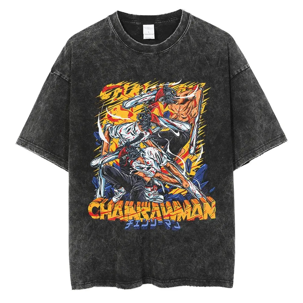 Chainsaw Man Acid Washed T-Shirt